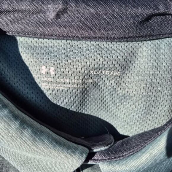 Under Armour Men's Golf Polo Silca Green Loose Fit Short Sleeve - XL - Picture 3 of 8